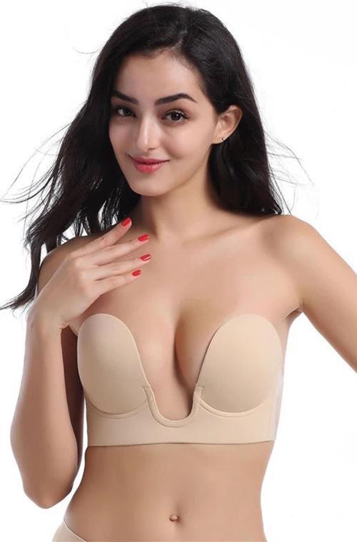 F.K. Lingerie Kadın Push Up Görünmez Kendinden Yapışkanlı Hayalet Büstiyer Sütyen 1309