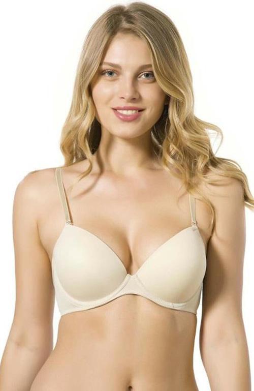 7050-B Destekli-Balenli Micro Kaplı Silikonlu Sütyen