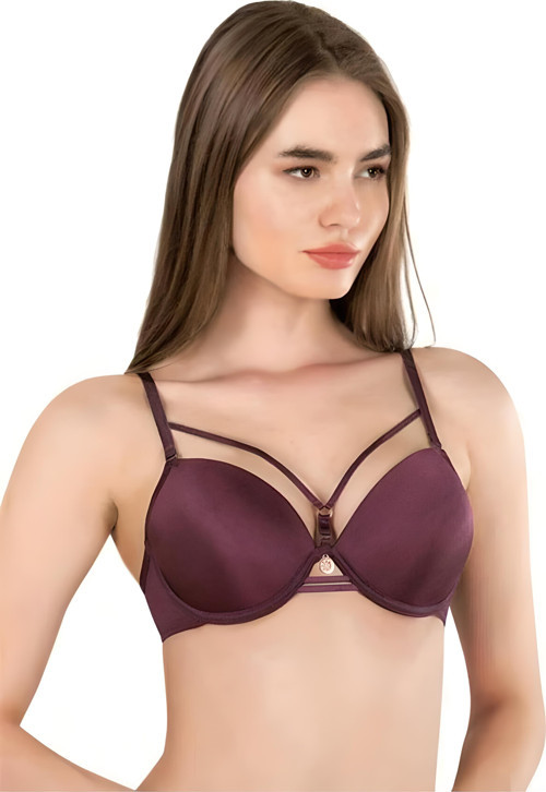 7008-B Destekli-Balenli Micro Kaplı İpli Push-Up Sütyen