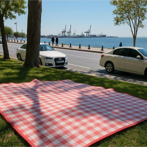 Pinteres Piknik Örtüsü 200X150 Cm Su Geçirmez Çift Katlı Kamp Ve Plaj Örtüsü