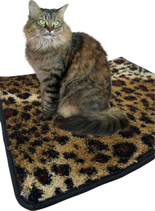 Yumuşak Dokulu Peluş Kedi Halısı 40X40 Cm Kulübe İçi Pofuduk Minder