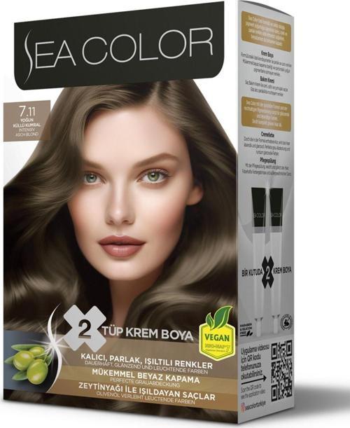 Saç Boyası Yoğun Küllü Kumral 7/11 Mükemmel Beyaz Kapama 2'Li Tüp