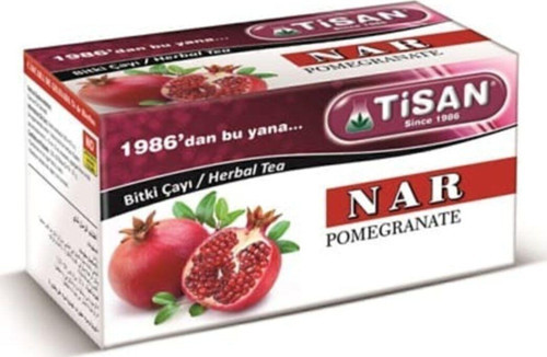 Nar Çayı Sallama Bitki Çayı Nar Poşet Çay 20 Süzen Bardak Poşeti