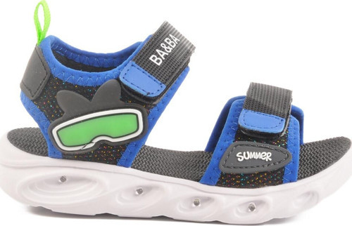 Mavi Cırtlı Işıklı Erkek Çocuk Spor Sandalet 018127 P