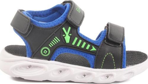 Siyah Saks Cırtlı Işıklı Erkek Çocuk Spor Sandalet 018125 P