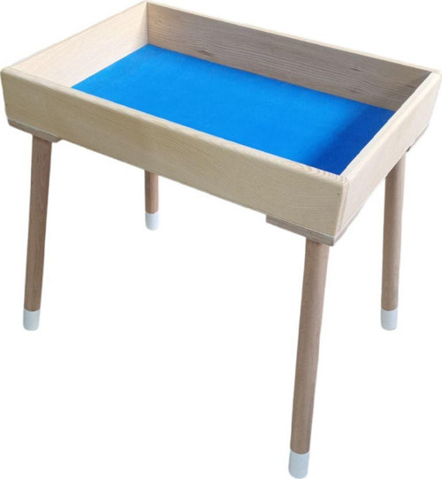 Ayaklı Ahşap Montessori Öğrenme Tepsisi Kum Tepsisi