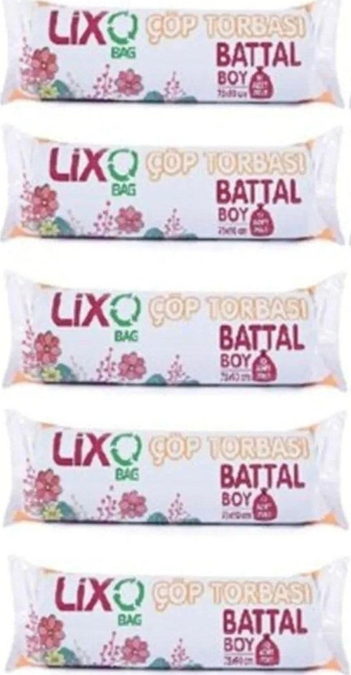 Battal Boy Çöp Torbası 75X90 Cm 10 Lu Rulo (5 Paket) Mavi