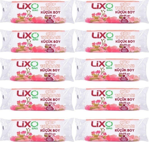 Küçük Boy Çöp Torbası 10 Paket * 30 Lu Rulo = 300 Adet Şeffaf