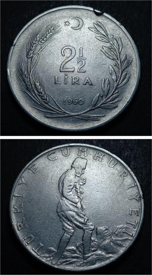 39963687af3bb8ed12 1960 Akmonital 2½ lira Eski Madeni Para