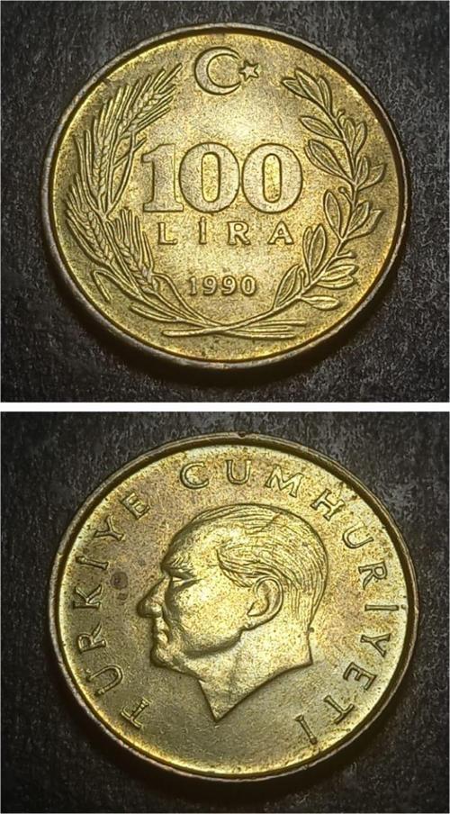 39963687b0c58943dc 1990 Pirinç 100Lira ÇA/ÇİL Eski Madeni Para