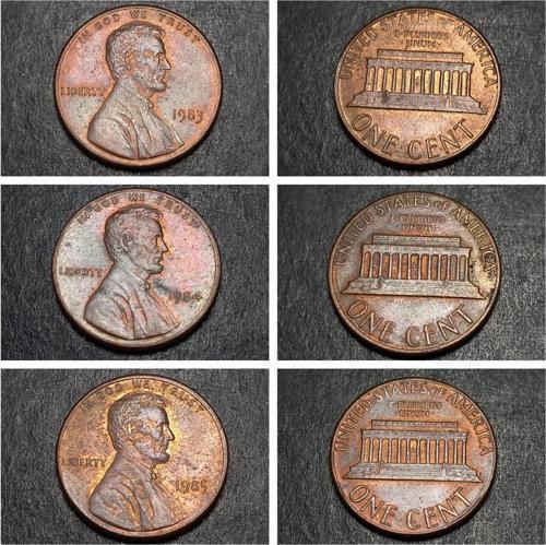 687c579643761 Abraham Lincoln 1983/1984/1985ABD 1Cent Eski Yabancı Madeni Para