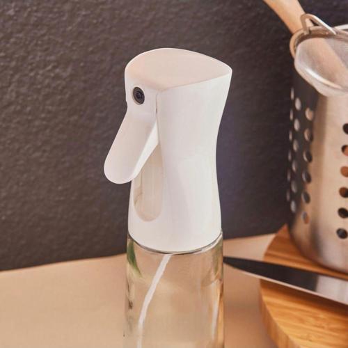 Sprey Yağdanlık Sıvı Yağ Spreyi Yağlık Air Fryer Da Yağ Tasarruf Edin Zeytinyağı Için Beyaz 225Ml