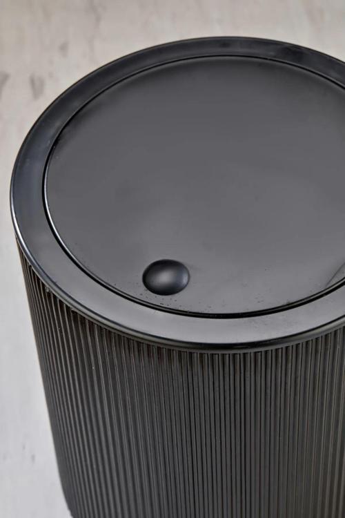 6,5 Lt Yuvarlak Çizgi Model Banyo Mutfak Çöp Kovası Gri
