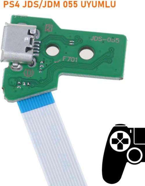 Ps4 V3 Kollar İle Uyumlu Jds Jdm 055 Usb Port Soket Ve 12 Pın Flex Kablo