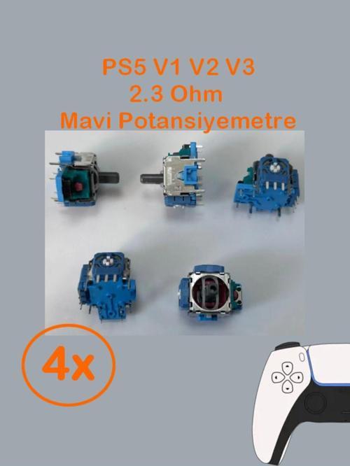 Ps5 Tüm Kollar İle Uyumlu Analog Motoru Mavi Renk 2.3K Ohm Kol Yedek Parça Tamir (4 Adet)