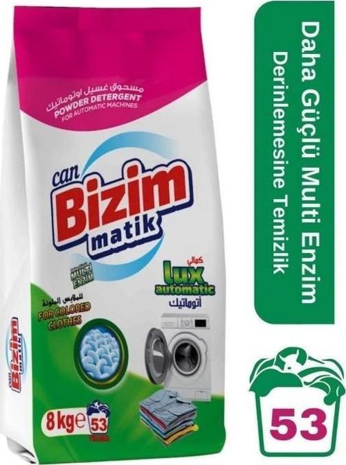 Bizim Matik Toz Deterjan Renkliler Ve Beyazlar Için Derinlemesine Temizlik 8 kg
