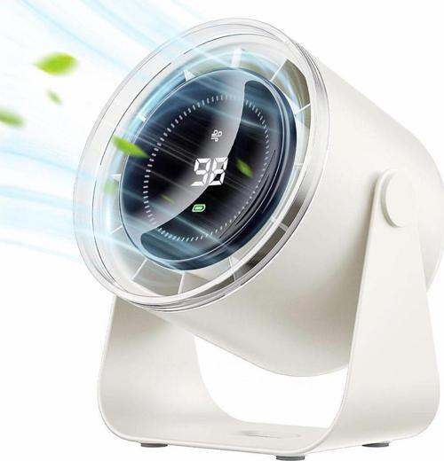 Airflow AF02 Şarjlı İnci Beyazı Masaüstü Vantilatör