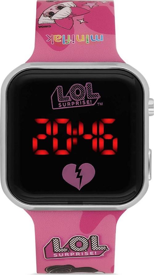 LOL Surprise! Lisanslı LOL8001 Pembe-Siyah Square Led Çocuk Saati