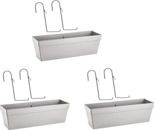 SO-YB02A Askılı Yalı Balkon Saksı 10.8 lt Kirli Beyaz 3 Adet