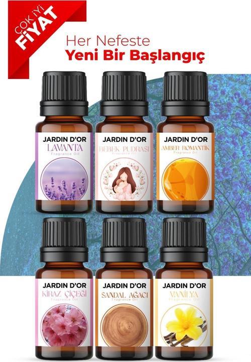 6'lı Set Esansiyel Uçucu Yağ Buhurdanlık Yağı Hava Nemlendirici Aroma Difüzörü Kokusu Esans 