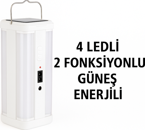 Güneş Enerjili Çok Fonksiyonlu Taşınabilir Kamp Lambası – Su Geçirmez LED Fener