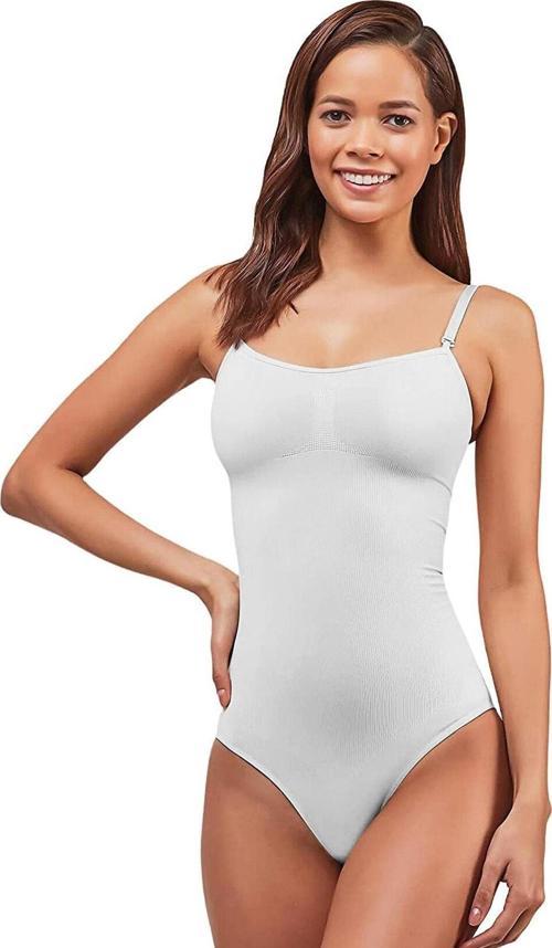 K-14-876 Kadın Beden Küçülten İp Askılı Slip Body Korse