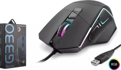 G330 Shooter 8 Buttons RGB 6400 DPI Usb Oyuncu Mouse (1,50cm Kablo Uzunluğu)