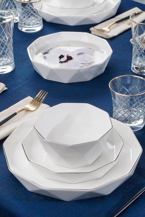 Bianco Perla Diamond Collection 6 Kişilik 24 Parça Porselen Yemek Takımı 12192