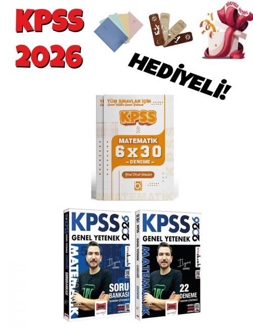 2026 KPSS Matematik Soru Bankası + 22 + 6 Deneme 3lü Set Bigelio ve Yargı Yayınları