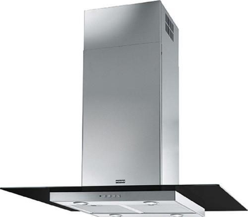 3250518790 Davlumbaz Glass Lınear Isola Fgl 915 I Bk / Xs Inox Ve Sıyah Cam Ada Davlumbaz