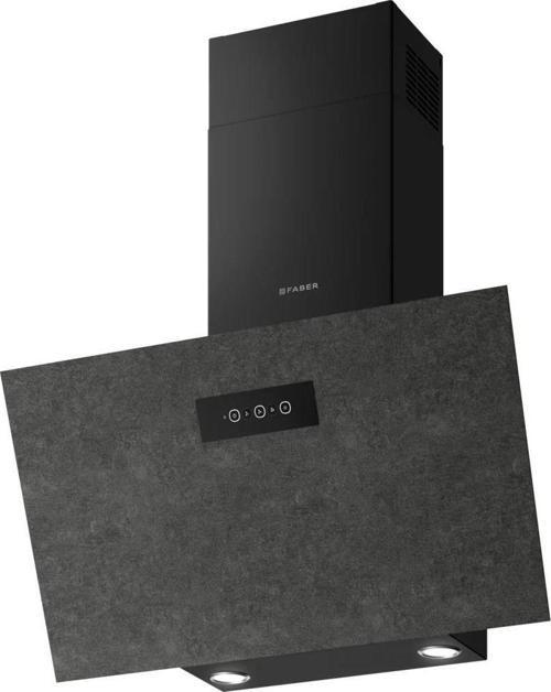 3300694726 Grexia GRES DG 80 cm Siyah/Dark Grey Porselen Faber Davlumbaz