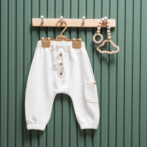 Baby Müslin Theme Şalvar Düğmeli Alt 26006