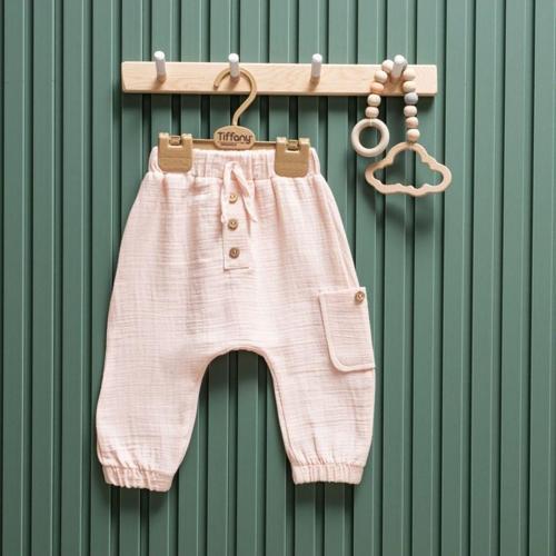 Baby Müslin Theme Şalvar Düğmeli Alt 26006