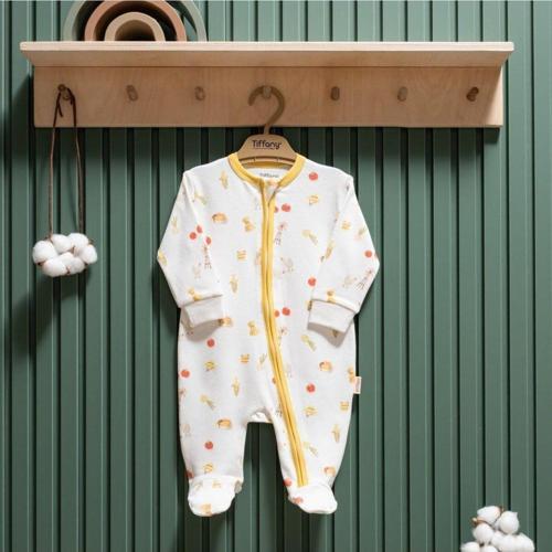 Baby Strawberry Organik Theme Fermuarlı Tulum 45040