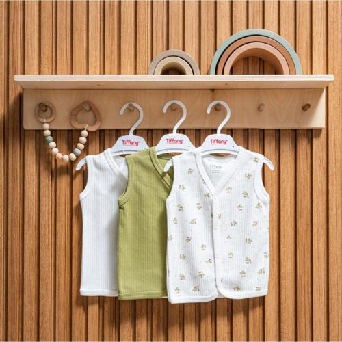 Baby Green Plant Theme 3'Lü Yelek 48005