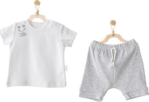 Ac25894 2'Li Basic Bebe Takım Grey Melange