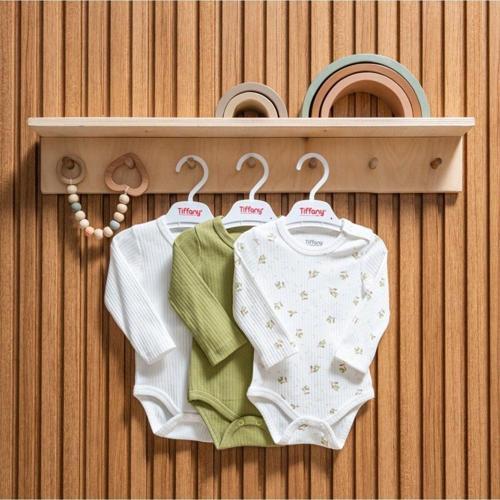 Baby Green Plant Theme 3'Lü Uzun Kol Body 48011