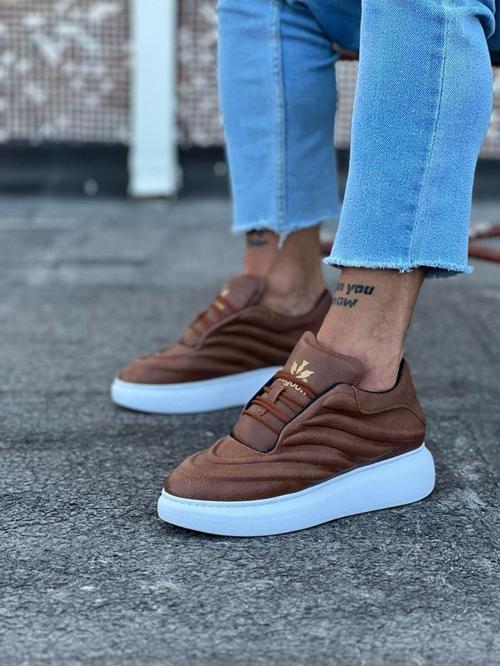  WG094 Taba Cilt Erkek Casual Ayakkabı