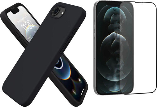 Apple İphone 16E Uyumlu İçi Kadife Lansman Kılıf Ve Seramik Tam Kaplayan Cam Ekran Koruyucu