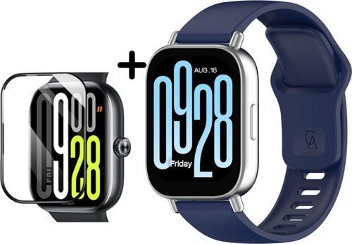 Xiaomi Redmi Watch 5 Active Uyumlu Yumuşak Silikon Kordon Ve Kavisli Ekran Koruyucu Seti