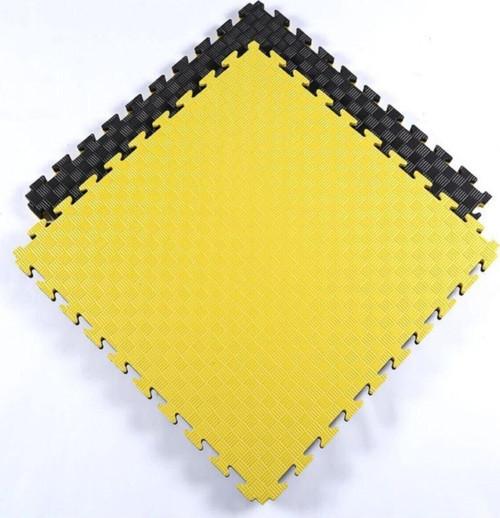 Tatami Zemin Minderi 26Mm 100X100 Sarı Siyah Çift Yönlü