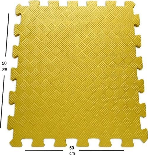 13 Mm Kalınlık 50Cm X 50Cm Eva Spor Matı Sarı Tatami