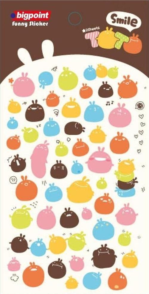 Bigpoint Sticker Tot Smile - 3 adet