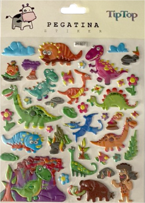 Pegatina Puffy Sticker Dinazorlar Jh-007 17x25cm