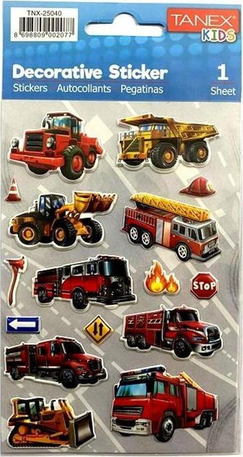 Tanex Kabartmalı Sticker Kamyon Serisi Tnx-25040 - 2 adet
