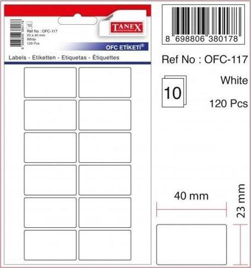 Etiket Ofc-117 23X40Mm 10Lu 2 paket