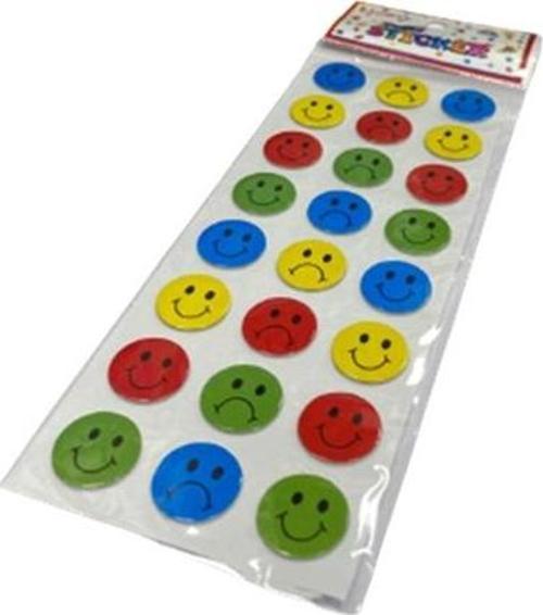 Sticker Gülen Yüz Renkli - 2 adet
