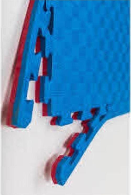 10 Adet 26 Mm 100X100 A Kalite Çift Taraflı Tatami Minder Yapboz Spor Salonu Mavi Kırmızı Renk