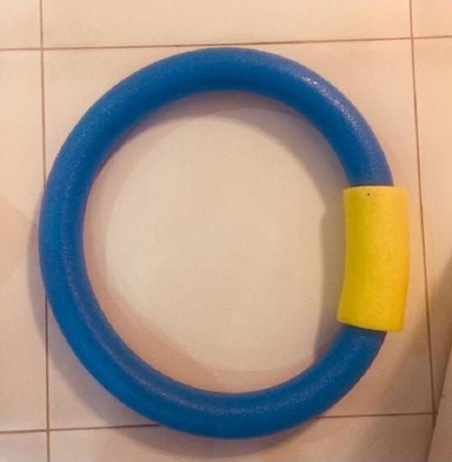 Kilitli Deniz Ve Havuz Makarnası, Yüzme Makarnası - Mavi-Sarı (Kilidi 22 Cm)
