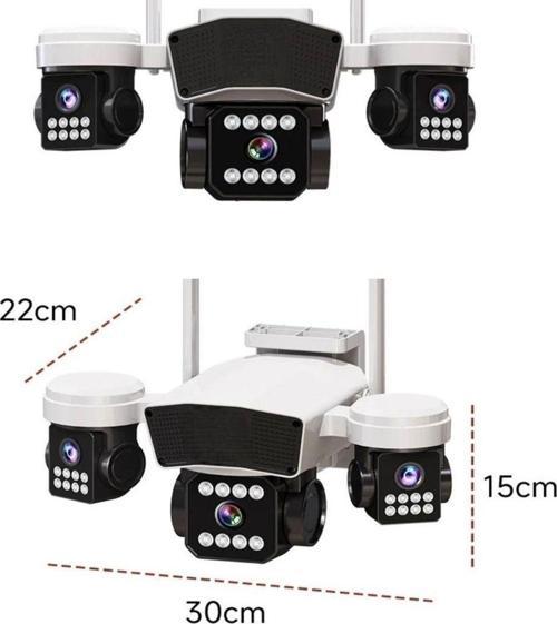 3 Kameralı Ptz Wi̇Fi Kamera 2025 Yeni Ürün(Hafıza Kartı Dahildir)